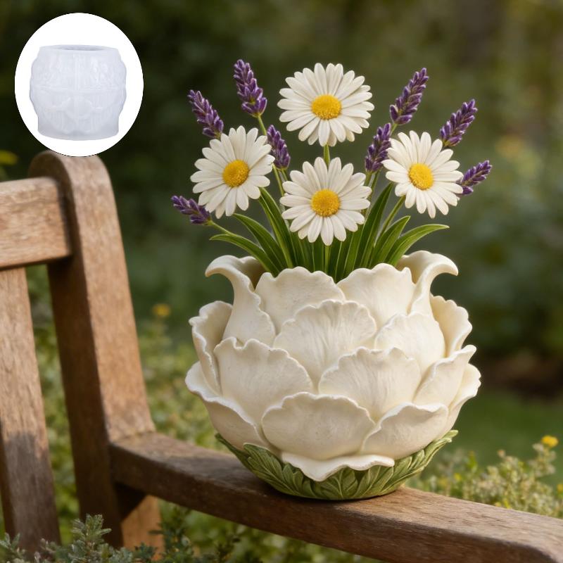 Potsticker Mold - 3D El Yapımı Şakayık Çiçek Saksısı