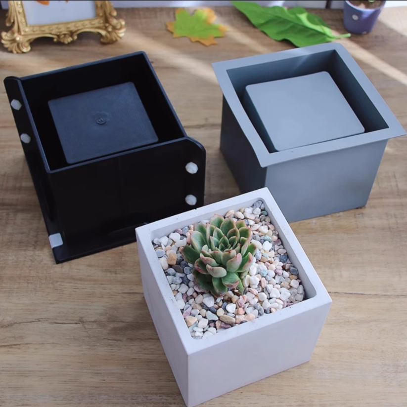 Potsticker Mold - Büyük Saksı Çimento Kalıbı, Alçı Saksı