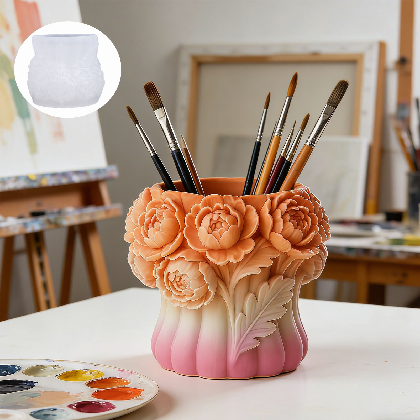 3D Gül Çiçek Vazosu Silikon Ka - Potsticker Mold incelemesi ve fiyatı