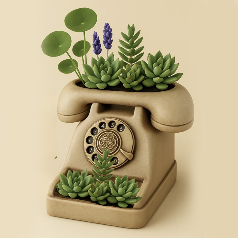 3D Vintage Döner Telefon Şekli - Potsticker Mold incelemesi ve fiyatı